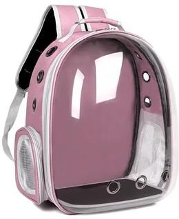Uplift Essentials Space Capsule Transparent Breathable Pet Backpack pink