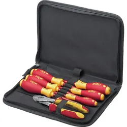 Werkzeug-Set Wiha® Schraubendreher und Seitenschneider, 7- teilig, mit Werkzeugmappe