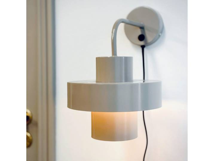 Stoke Applique Murale Gris - Dyberg Larsen - Salon / séjour - Design - Métal - Avec abat-jour