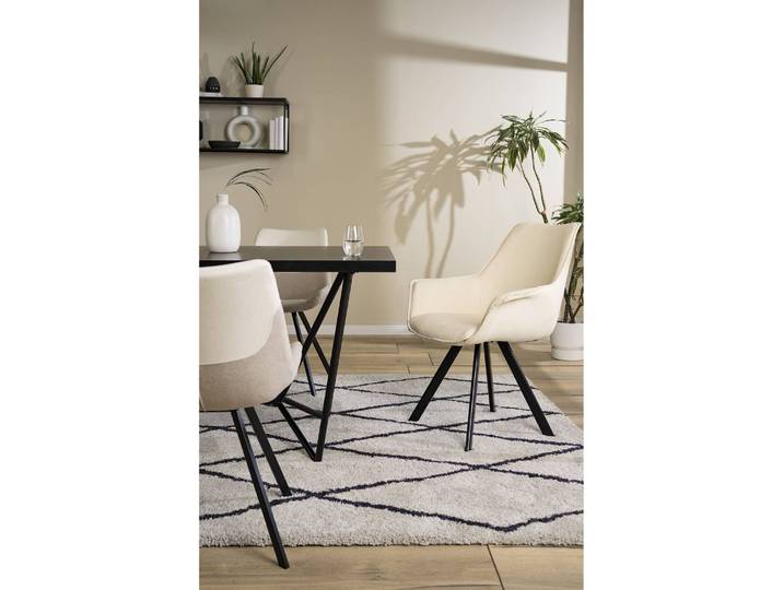 Armlehnenstuhl RANDALL 65 x 87 x 65cm Einzelstuhl Beige/Creme