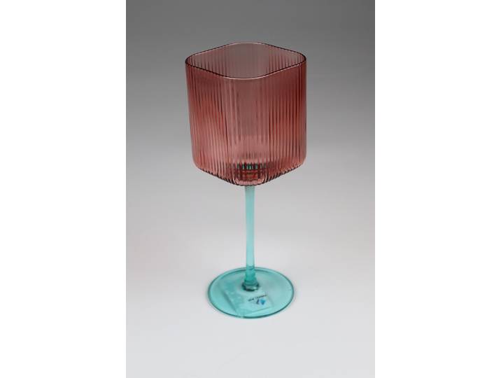 Sektglas AM DESIGN Handgefertigt , rosa (pink, blau), B:8cm H:22cm, Glas, Trinkgefässe, Sektglas, 3er Set