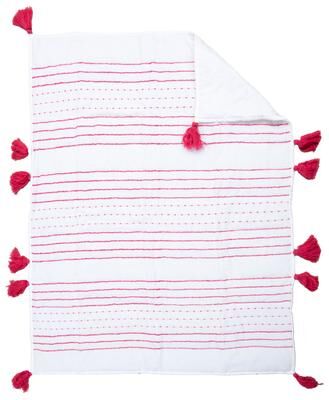 "Rizzy Home Rowan Embroidered Striped Crib Quilt - 38"" X 50"""