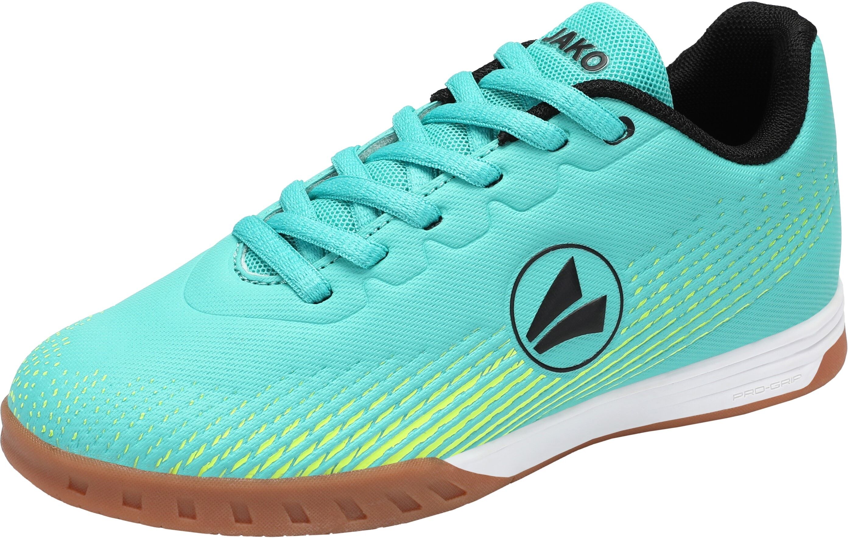 Indoorschuh JAKO "J-SI SKILL", Mädchen, Gr. 31, schwarz (ocean, jet schwarz), Synthetik, Schuhe Indoorschuh, Hallenschuh, Sportschuhe ocean, jet schwarz 31