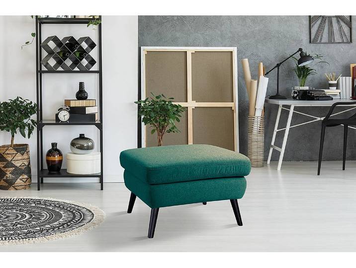 Tabouret rembourré 72 x 47 x 62cm Marron Noir Tissu Sioma: Vert-Marron