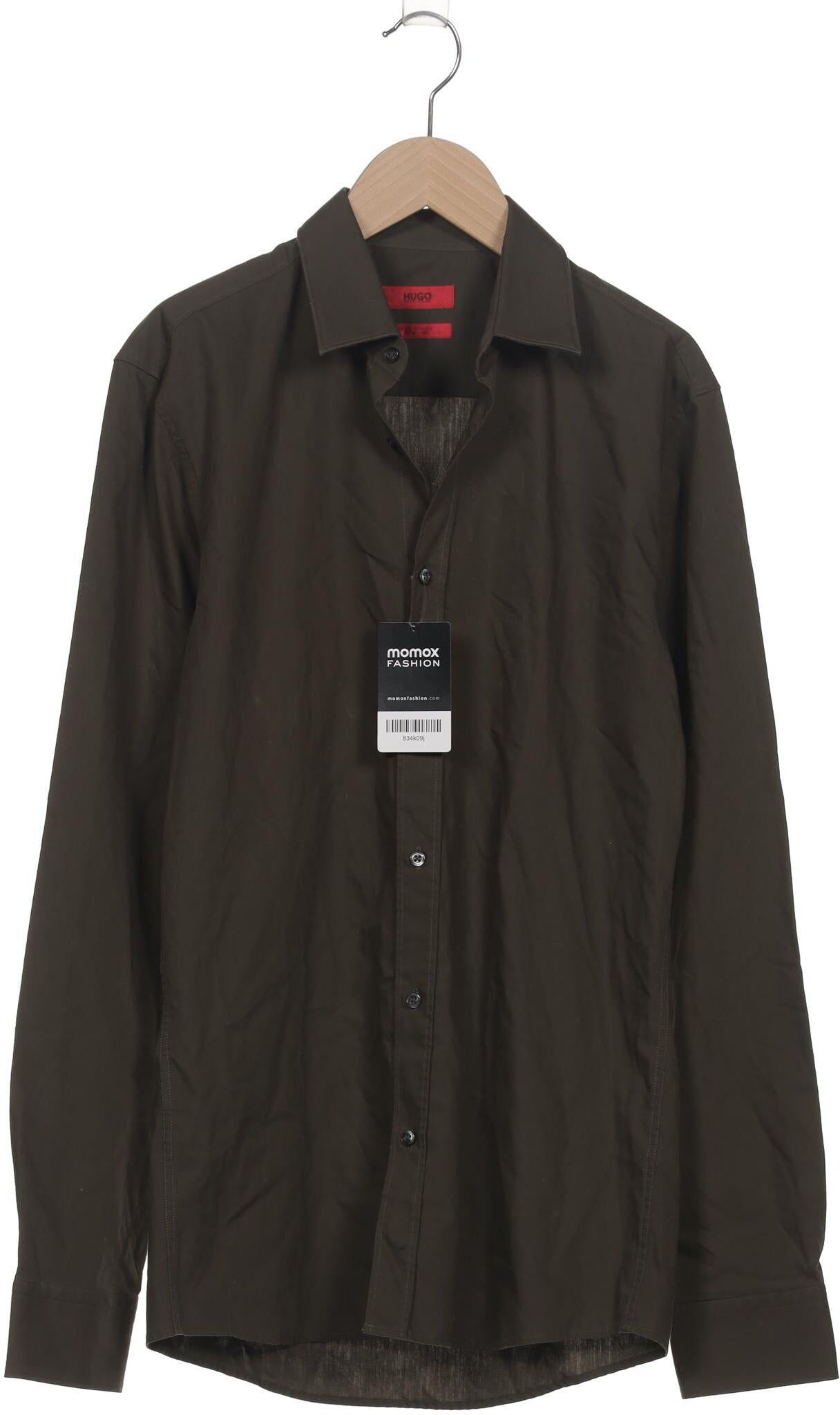 Hugo by Hugo Boss Herren Hemd, Grün, Gr. 38, Baumwolle - Second Hand