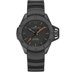 Hamilton H77845330 Herren-Taucheruhr Khaki Navy Frogman Schwarz