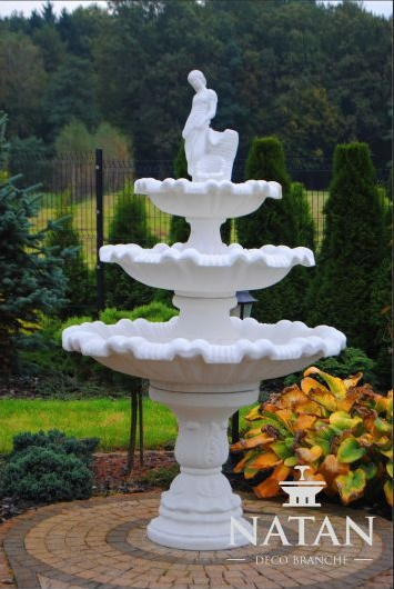 Springbrunnen Garten Teich Brunnen 217cm Steinbrunnen Gartenbrunnen Fontaine