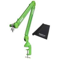 RØDE Mikrofonarm PSA1+ Plus Grün mit Mikrofasertuch, Mikrofonständer, Grün
