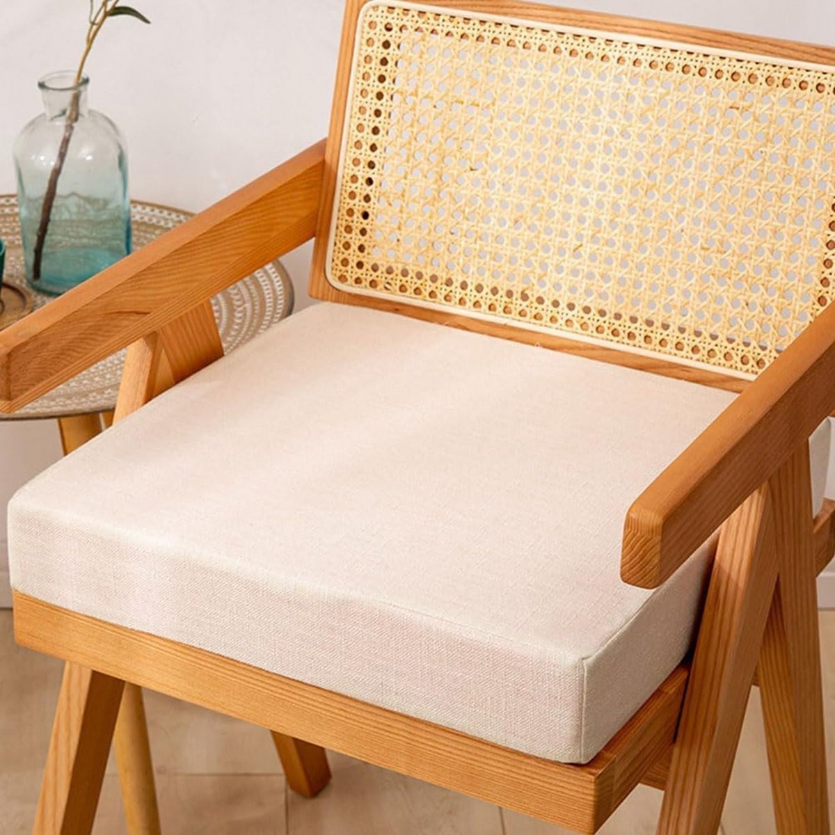 Comfortabel Memory Foam Stoelkussen voor Binnen en Buiten met Antislipfunctie