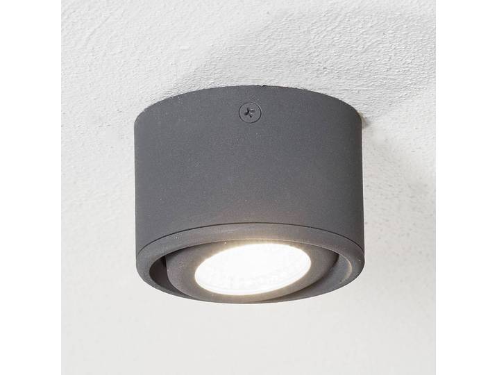 Fabas Luce LED Deckenspot Anzio, schwarz, für Wohn- / Esszimmer, Aluminium, Modern, LED Deckenleuchte