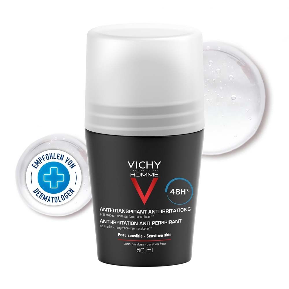 Vichy Homme Deo Roll-on für sensible Haut 50 ml Roller