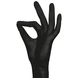 Cleanclub Einmalhandschuhe Nitril Extra puderfrei schwarze Witwe-Art - Gr. L ( 1...