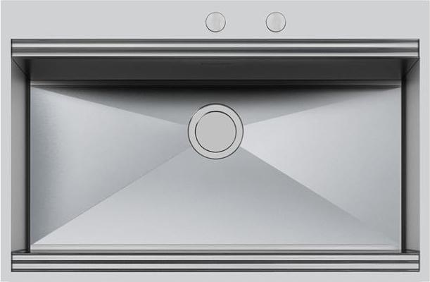 Foster Milano, Aufsatzwanne, Rechteckig, Edelstahl, Edelstahl, 1 Becken, Rechteckig