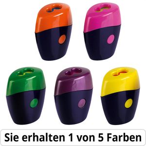M+R Spitzer Ergo Swing 709480050, farbig sortiert, doppelter Dosenspitzer, aus Kunststoff