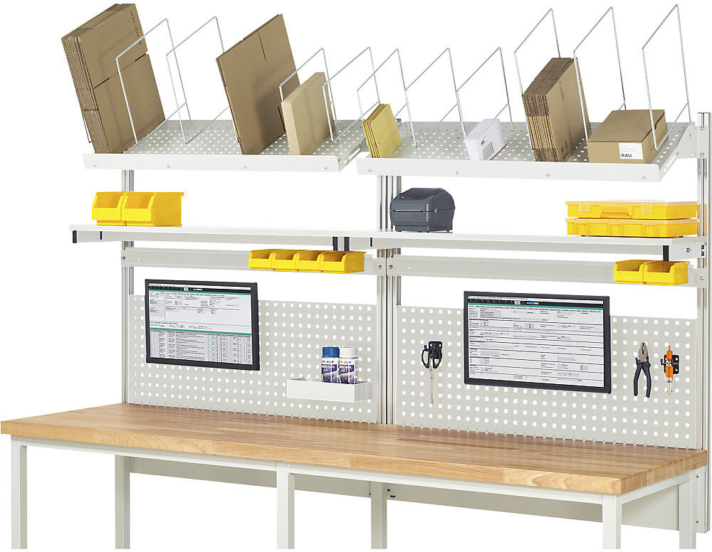 System-Aufbau-Komplettset 3, für Werkbank, Breite 2500 mm RAU