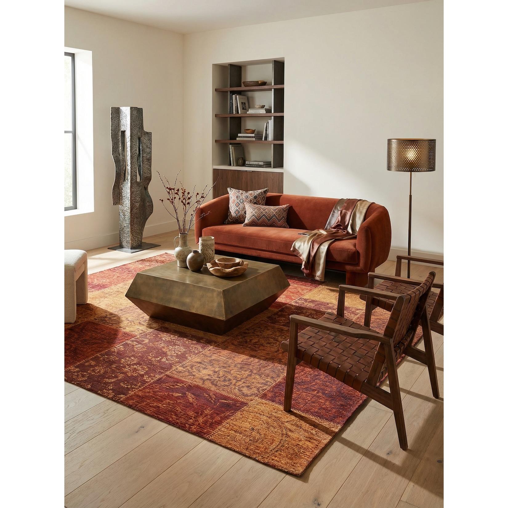 Teppich floral Orange 155 x 230 cm - COQUET Kadima Design