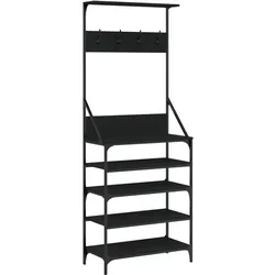 vidaXL Kleiderständer mit Schuhablage Schwarz 70x34x184 cm