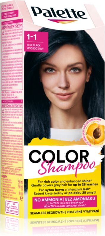 Schwarzkopf Palette Color Shampoo shampoing colorant teinte 1-1 Blue Black 50 ml