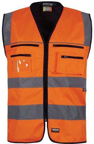 Gilet multitasche certificato alta visibilità Personalizzate o neutre Workteam
