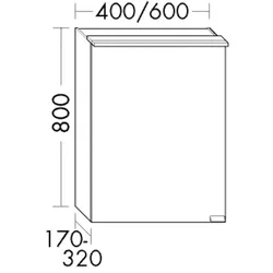 Burgbad Spiegelschrank rc40 Melamin 800x400x170 Melamin Weiß, SPMP040RF4700 SPMP040RF4700