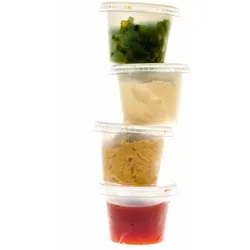 1000 Dressingbecher Soßen Dip Cups 30ml klar P recycelbar mit Deckel