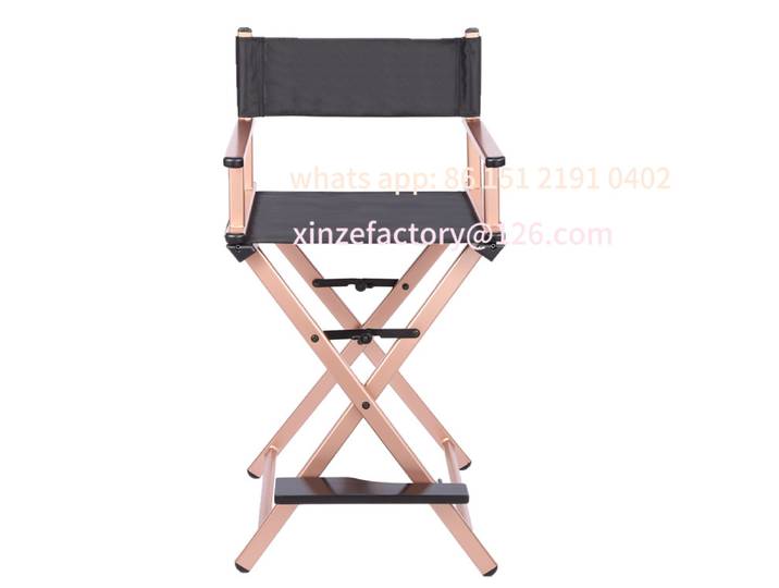 Pliage professionnel personnalisable en alliage d'aluminium, chaise de directeur, chaise de maquillage, loisirs, correspondant au maquilleur