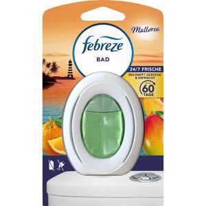Febreze Raumduft Bad Lufterfrischer, Duftspender, 24/7 Frische, 8 ml, Mallorca