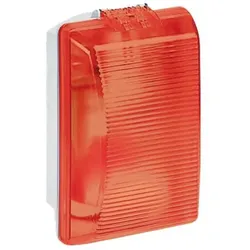 Legrand 062402 Feuchtraumleuchte rechteck 75W weiß Koro IP54 E27 rot Abdeckung.