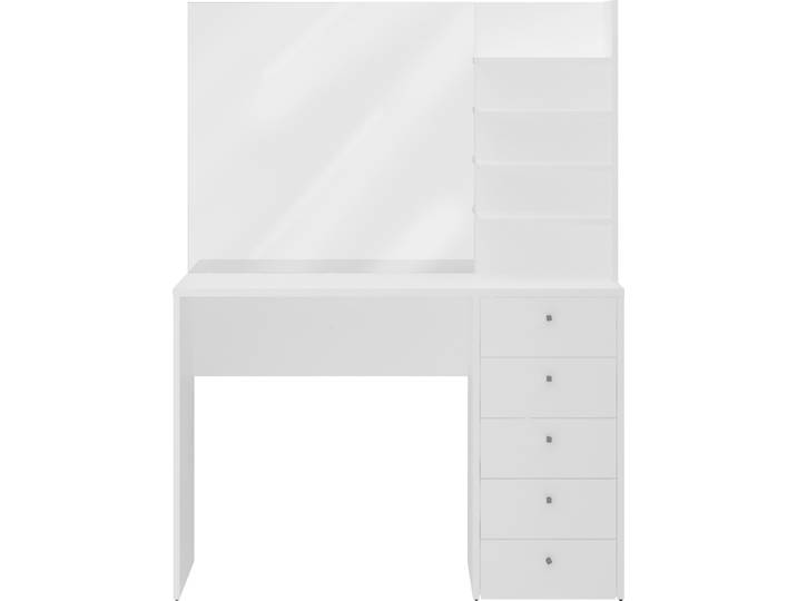 Konsolentisch, Holzwerkstoff, Weiß, 105×140,5×39,9 cm, Mit Großem Spiegel, FMD-Möbel