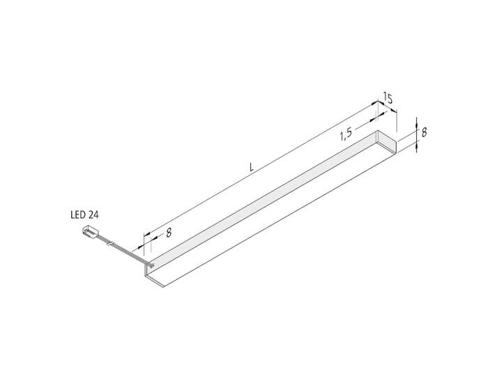 Hera LED-Unterbauleuchte Top-Stick FMK, 3.000K, 120cm dimmbar, alu / grau / zink, für Wohn- / Esszimmer, Aluminium, Modern