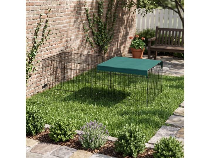 PawHut Enclos Rongeurs Acier+Bâche 220x85x70cm Vert
