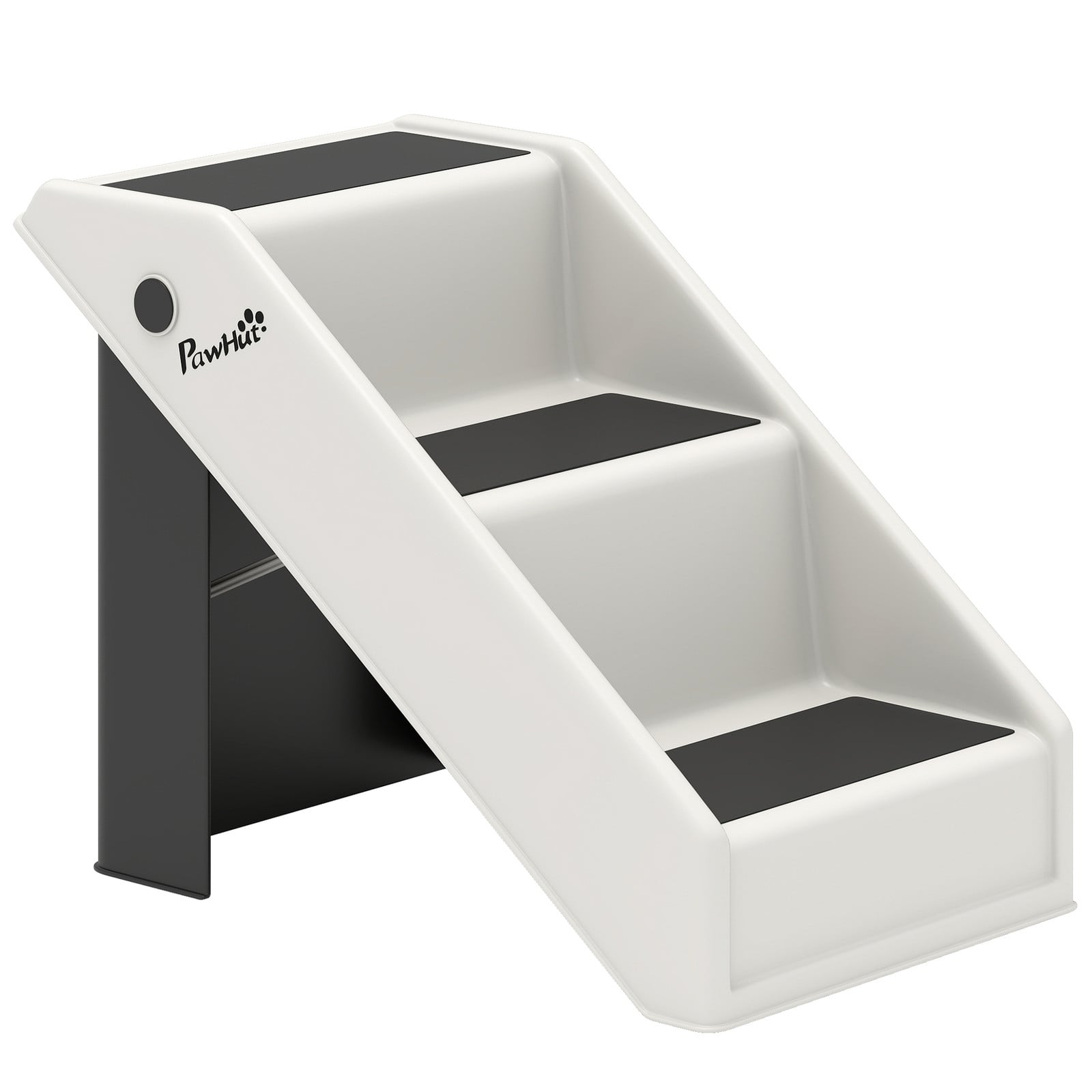 PawHut Hondentrap met 3 Treden, Opvouwbaar en Lichtgewicht met Antislip Oppervlak, Hoogte: 36,5 cm
