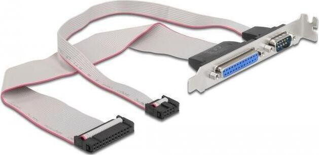 Delock 85644 Slotblech met 1x parallel en 1x serieel gedraaide bedrading