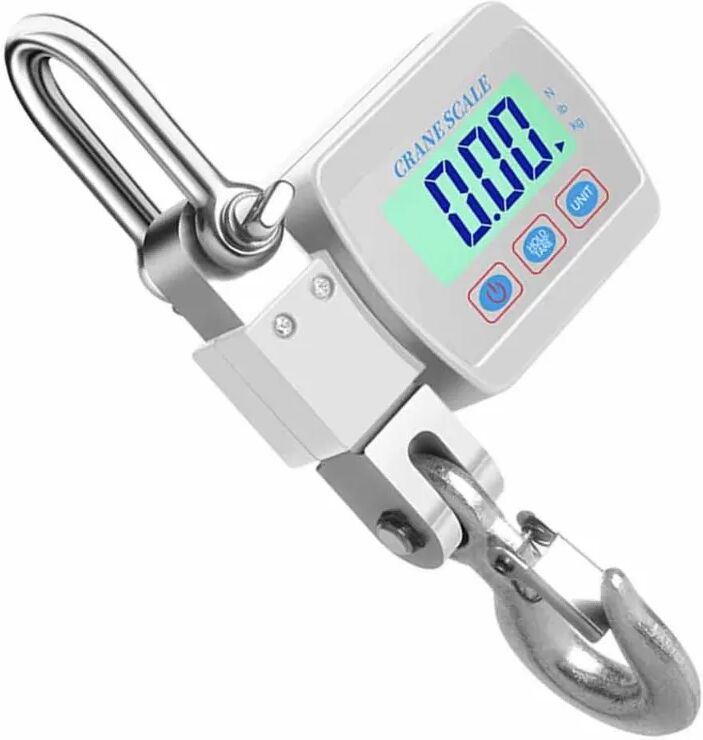 INF 300kg Digitale Kranwaage - Hochleistungs-Hängewaage mit LCD-Display Weiß