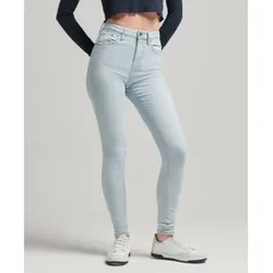 Superdry für Damen. W7010796A Skinny-Jeans mit hoher Taille aus blauer Bio-Baumwolle (24/30), Denim, Polyester, Nachhaltig