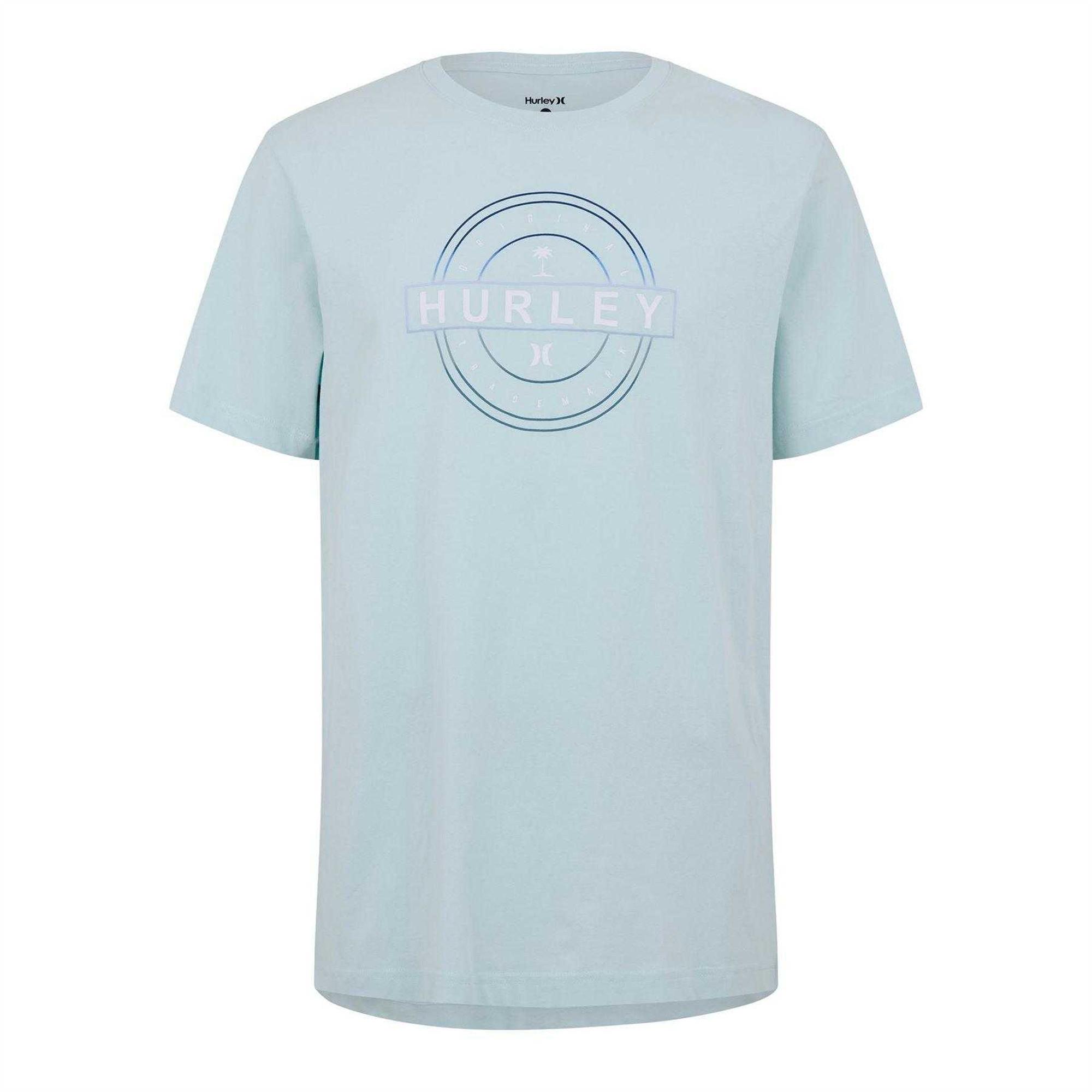 Hurley Heren Groot Logo T-Shirt (Blauw)