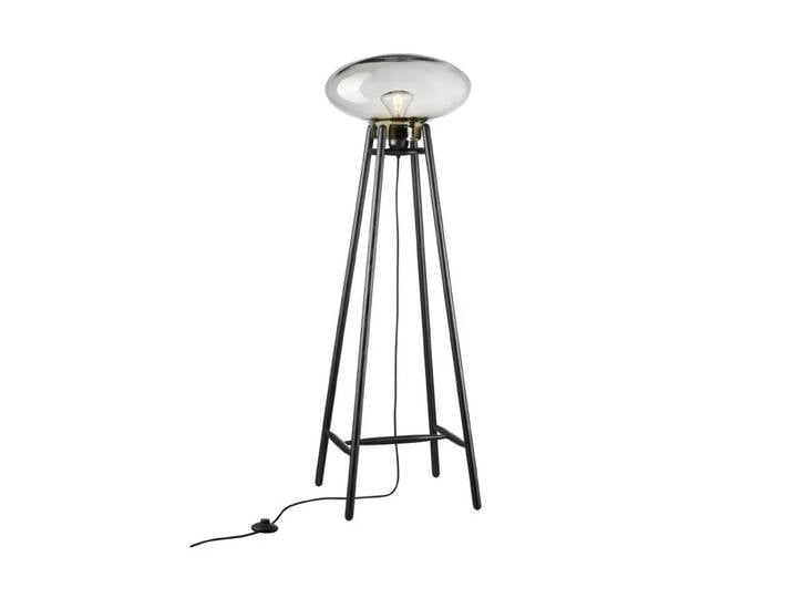 FDB Møbler Lampe sur pied U5 Hiti Smokey grey-oak black painted