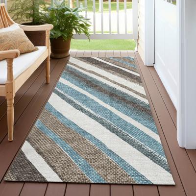 Addison Rugs Machine Washable Indoor/ Outdoor Stripe Angles Chantille Rug