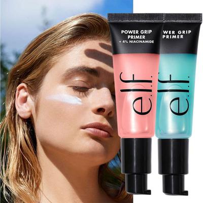 Beloved Skins Niacinamide Brightening Hydrating Gel Primer, ELF Primer Gel 4%, Hyaluronic Acid Moisturizing Pre Makeup, Oil Control pink