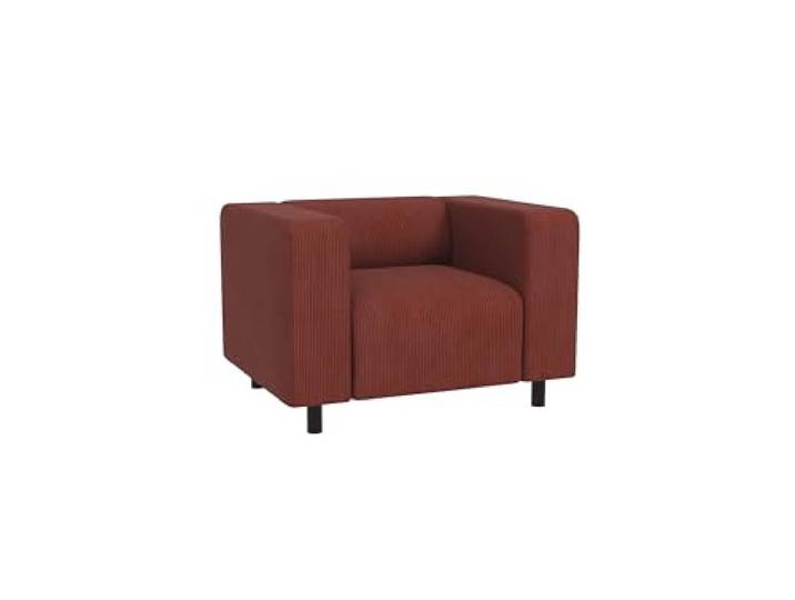 S-Style Möbel Sessel Wohnzimmer Armsessel Lesesessel Relaxsessel Skandinavischer Stil Cord Stoff Kratzfest Viggo Terrakotta