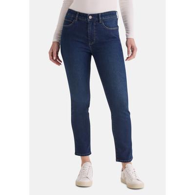 5-Pocket-Jeans STOOKER WOMEN "Milano Denim Magic Shape Fit Jeans", Damen, Gr. 44, Länge 28, blau (mid blau), Jeans 5-Pocket-Jeans, Casual Clean Wash Denim Jeans Magic Shape Effekt für Damen