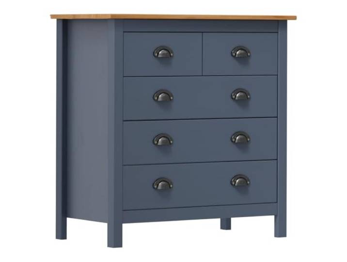 GHVBNMF Sideboard Kiefer Massivholz Kommode mit 5 Schubladen 79x40x80cm Vielseitiger Beistellschrank aus Echtholz für Flur und Wohnzimmer. Schafft Ordnung durch geräumigen Stauraum.