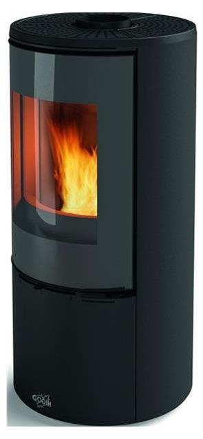 Godin Castries, Freistehend, Anthrazit, Eisenguss, Stahl, Brennholz, 75%, 7500 W