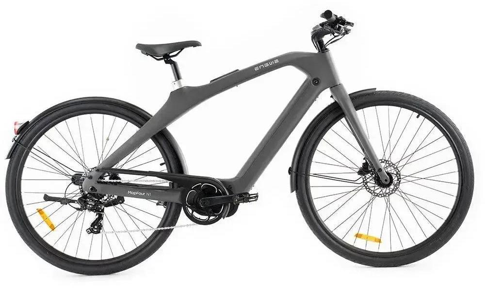 ENGWE Mapfour N1 Pro - E-Bike inkl. Kettenschloss - 28 Zoll - 250W Motor - 100 km Reichweite - Hydraulische Bremsen - 360Wh Akku - Grau