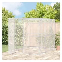 vidaXL Voliere Anthrazit 302x206x214 cm Stahl, Vogelkäfig + Voliere