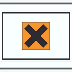HB-Druck Schild Gefahrensymbol Gesundheitsschädlich Symbol Kreuz A6 (105x148mm)