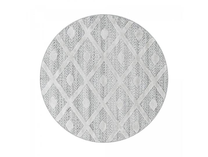 Tapis entrée 120x120 rond gris