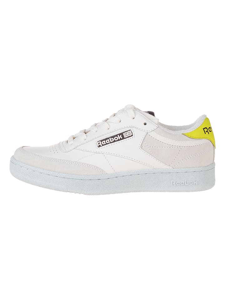 Reebok Leder-Sneakers "Club C Revenge" in Weiß/ Grün - 44