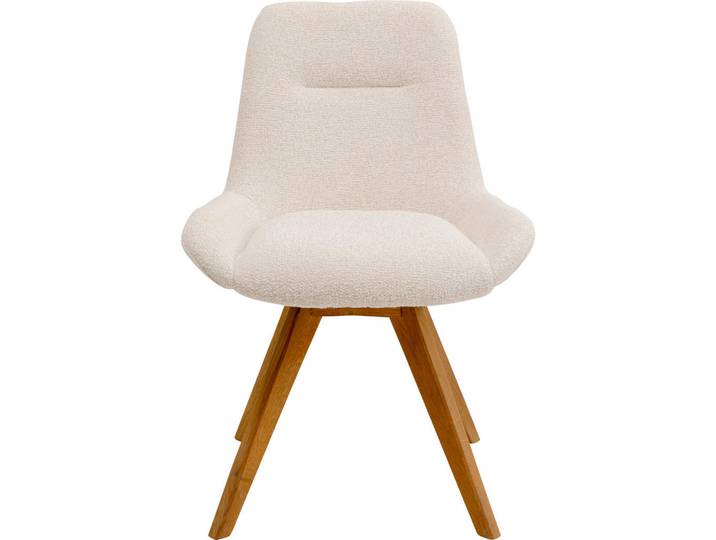 Kare-Design Stuhl Broadway, Weiß, Eiche, Eiche, massiv, eckig, 56x86x62 cm, Europäischer Sicherheitsstandard, Schutzklasse II (Schutzisoliert), Sitzfläche 180° drehbar, Esszimmer, Stühle, Esszimmerstühle, Vierfußstühle