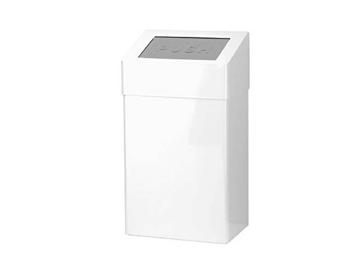 OPHARDT Hygiene 1417451 SanTRAL ABU 18 P Abfallbehälter mit Beutel Halter, 18 Liter, Weiß pulverbeschichtet
